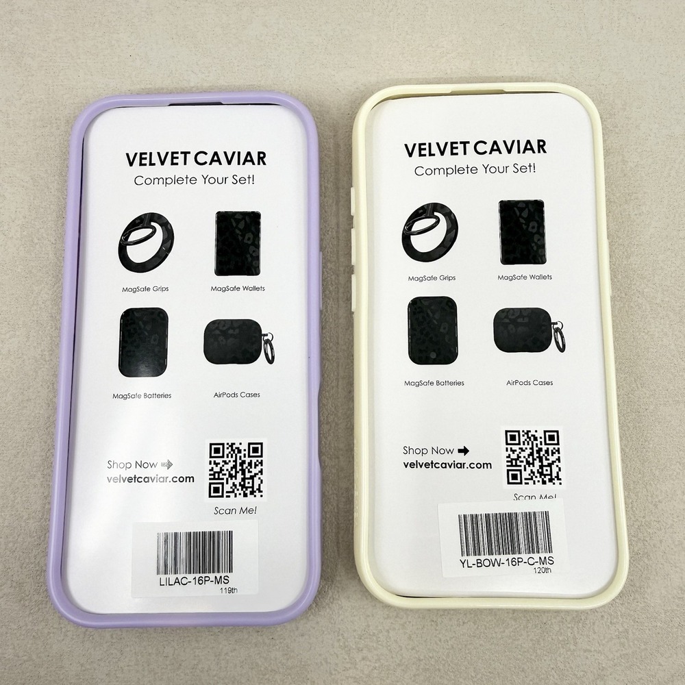 VELVET CAVIAR Magsafe Case Apple iPhone 16 Pro Lilac And Yellow Bows Spring Set - Picture 2 of 2